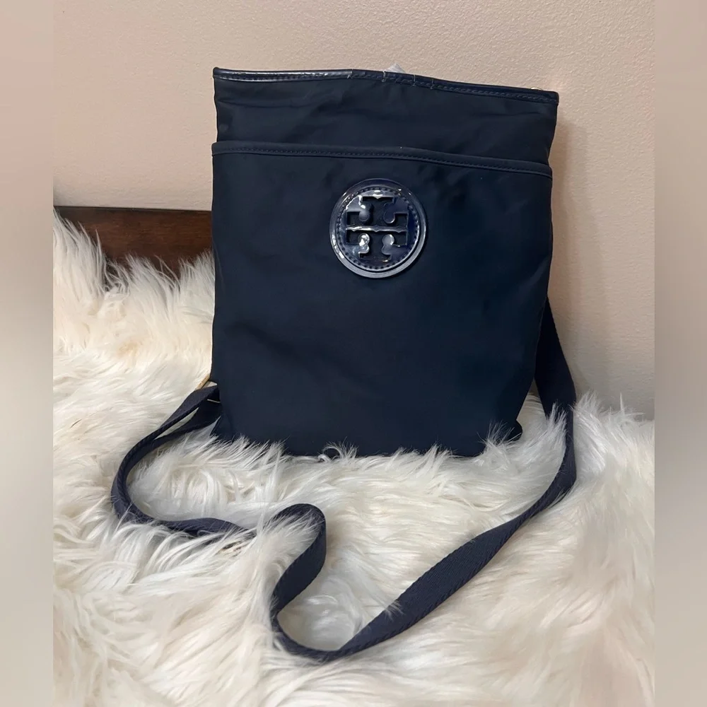 Tory Burch Blue Black Messenger Bag